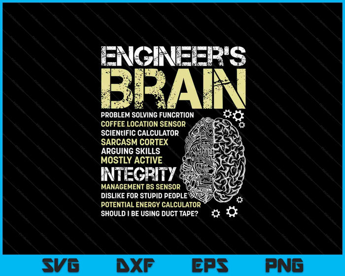 Engineer's Brain SVG PNG Cutting Printable Files Engineer's Brain SVG PNG Cutting Printable Files