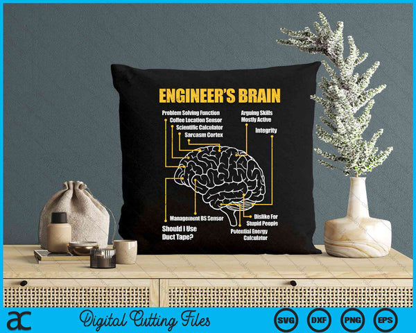 Engineer's Brain Funny Sarcastic Engineering SVG PNG Digital Cutting File