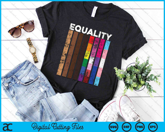Equality Black LGBT Pride Rainbow Lesbian Gay Bi Trans SVG PNG Digital Printable Files Equality Black LGBT Pride Rainbow Lesbian Gay Bi Trans SVG PNG Digital Printable Files