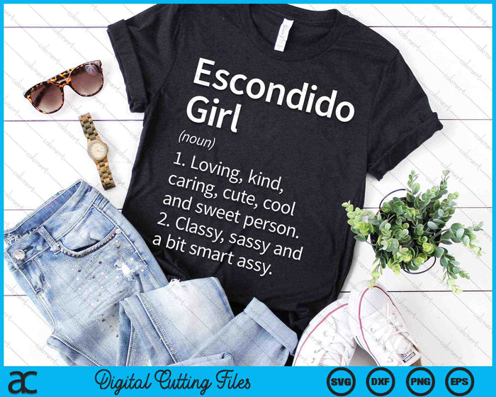 Escondido Girl CA California Home Roots SVG PNG Cortar archivos imprimibles Escondido Girl CA California Home Roots SVG PNG Cortar archivos imprimibles