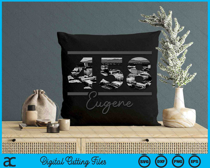 Eugene 458 Area Code Skyline Oregon Vintage SVG PNG Digital Cutting Files Eugene 458 Area Code Skyline Oregon Vintage SVG PNG Digital Cutting Files