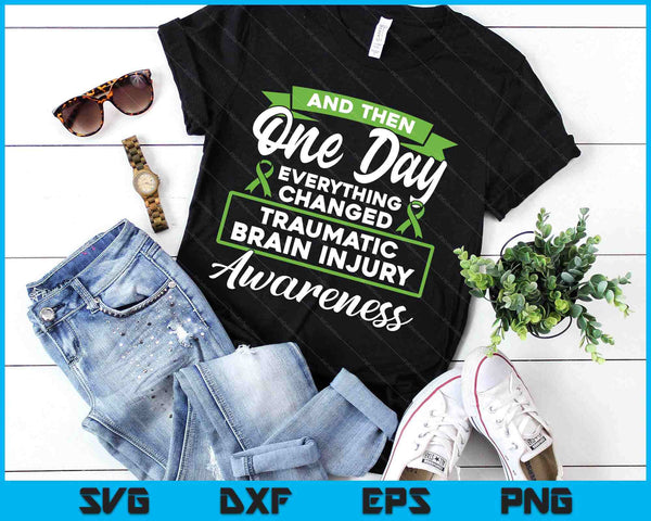 Everything Changed Traumatic Brain Injury Awareness SVG PNG Digital Printable Files