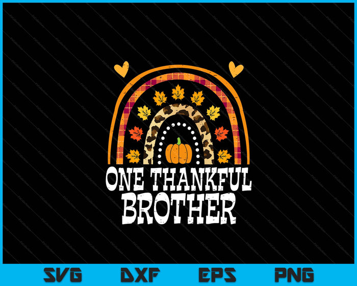 Fall Rainbow One Thankful Brother Thanksgiving Fall SVG PNG Digital Printable Files Fall Rainbow One Thankful Brother Thanksgiving Fall SVG PNG Digital Printable Files
