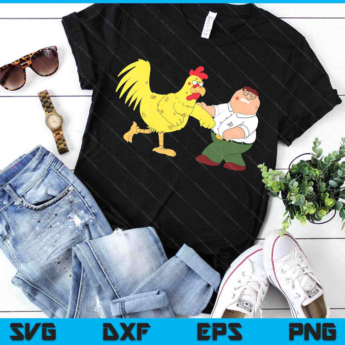Family Guy Peter & Chicken Fighting SVG PNG Digital Printable Files Family Guy Peter & Chicken Fighting SVG PNG Digital Printable Files