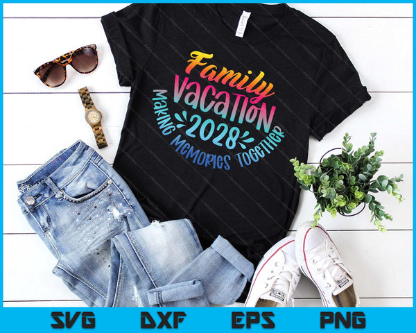 Family Vacation 2028 Beach Matching Family Summer Vacation SVG PNG Digital Printable Files
