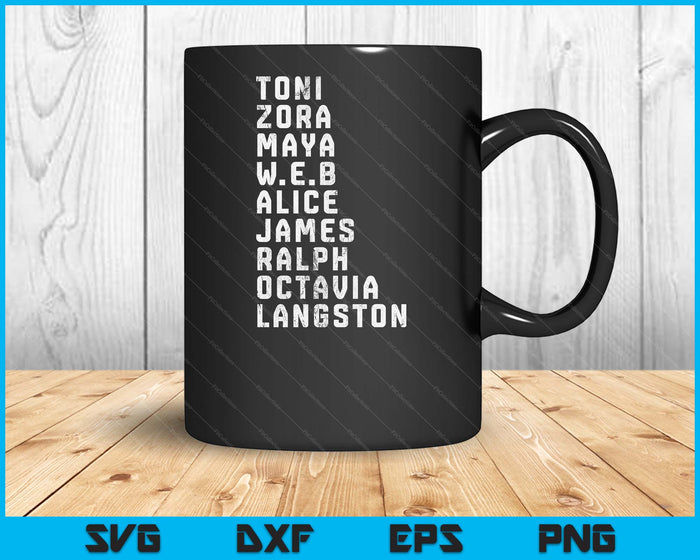 Famous Black Authors Of The 20th Century SVG PNG Digital Cutting Files Famous Black Authors Of The 20th Century SVG PNG Digital Cutting Files