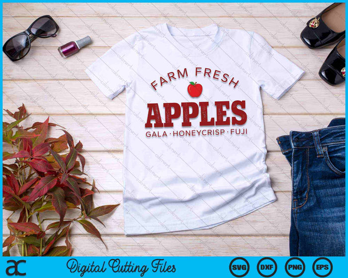 Granja manzanas frescas recogiendo granjero SVG PNG archivos de corte digital Granja manzanas frescas recogiendo granjero SVG PNG archivos de corte digital