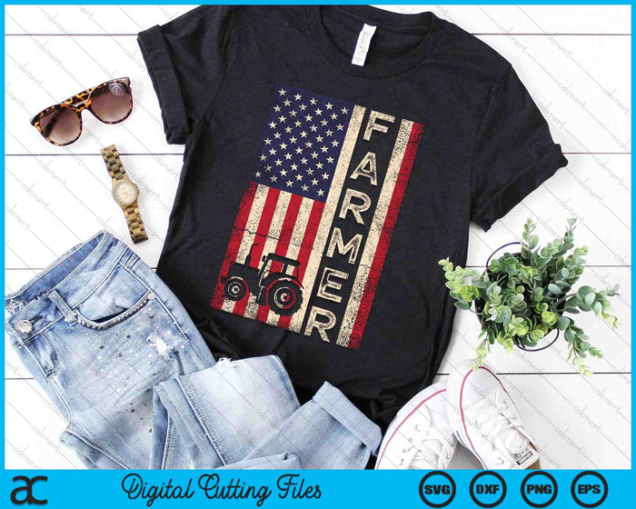Farmer Tractors USA American Flag Patriotic Farming Gifts SVG PNG Digital Cutting File Farmer Tractors USA American Flag Patriotic Farming Gifts SVG PNG Digital Cutting File