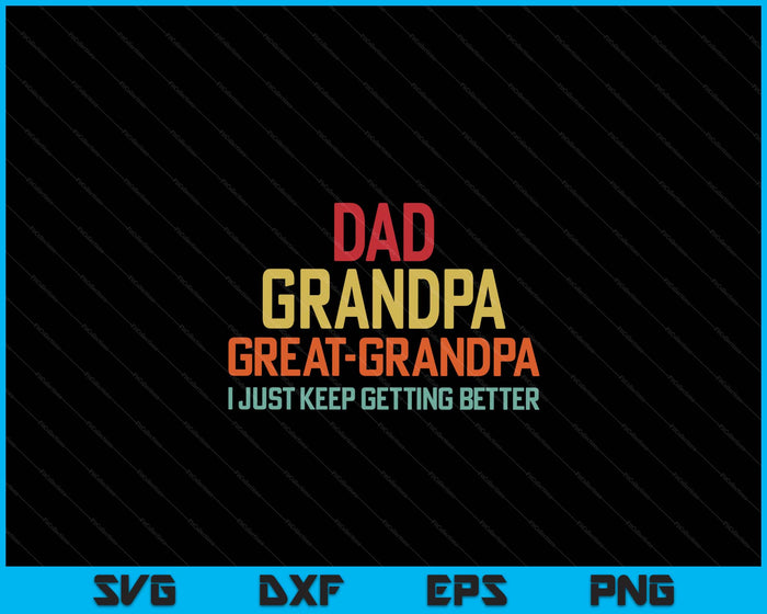 Fathers Day Gift From Grandkids Dad Grandpa Great Grandpa SVG PNG Digital Cutting Files