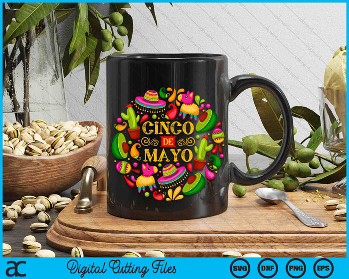 Fiesta Cinco De Mayo Party Mexican SVG PNG Digital Cutting Files