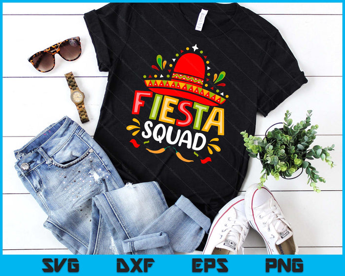 Fiesta Squad Cinco De Mayo SVG PNG Digital Printable Files Fiesta Squad Cinco De Mayo SVG PNG Digital Printable Files