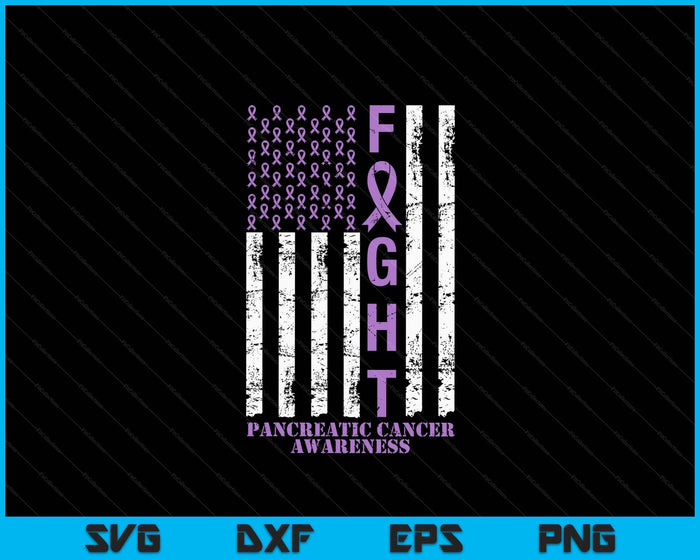 Fight Flag Purple Ribbon Support Pancreatic Cancer Awareness SVG PNG Digital Printable Files Fight Flag Purple Ribbon Support Pancreatic Cancer Awareness SVG PNG Digital Printable Files