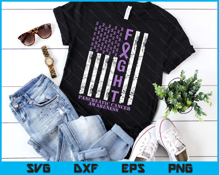 Fight Flag Purple Ribbon Support Pancreatic Cancer Awareness SVG PNG Digital Printable Files Fight Flag Purple Ribbon Support Pancreatic Cancer Awareness SVG PNG Digital Printable Files