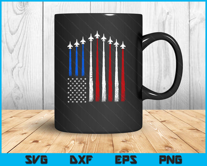 Fighter Jet Airplane USA Flag 4th Of July Patriotic SVG PNG Digital Printable Files Fighter Jet Airplane USA Flag 4th Of July Patriotic SVG PNG Digital Printable Files