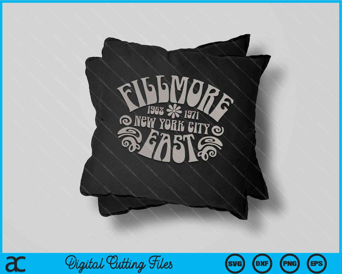 Fillmore 1968-1971 New York City East SVG PNG digitale snijbestanden Fillmore 1968-1971 New York City East SVG PNG digitale snijbestanden
