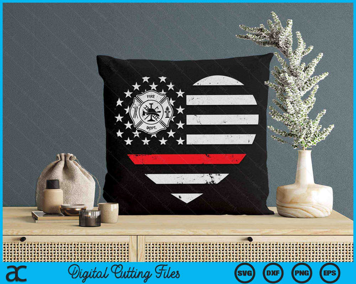 Brandweerman liefde dunne rode lijn hart 4 juli USA vlag SVG PNG digitale snijbestanden Brandweerman liefde dunne rode lijn hart 4 juli USA vlag SVG PNG digitale snijbestanden