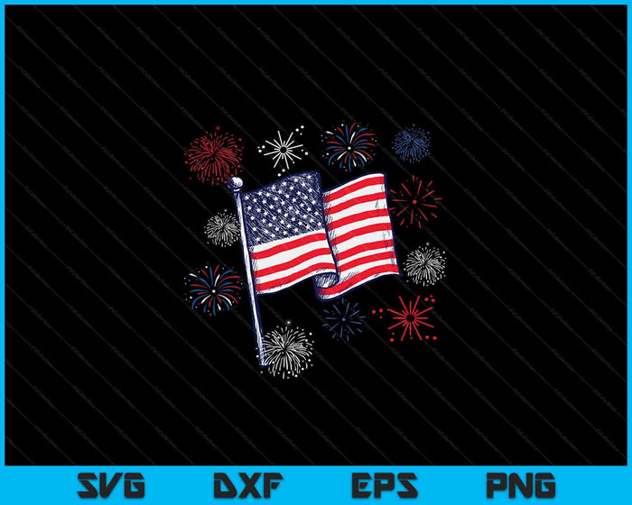 Fuegos artificiales 4 de julio Bandera estadounidense Bengalas patrióticas SVG PNG Cortar archivos imprimibles Fuegos artificiales 4 de julio Bandera estadounidense Bengalas patrióticas SVG PNG Cortar archivos imprimibles