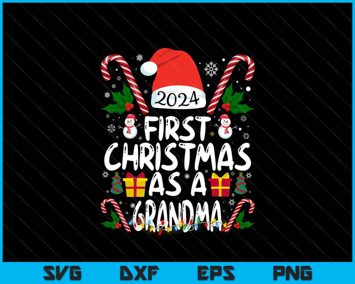 First Christmas As A Grandma Family Matching SVG PNG Digital Printable Files First Christmas As A Grandma Family Matching SVG PNG Digital Printable Files