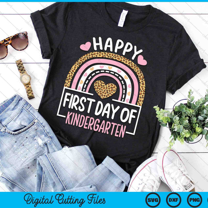 First Day Of Kindergarten Back To School Leopard Teach SVG PNG Digital Cutting Files First Day Of Kindergarten Back To School Leopard Teach SVG PNG Digital Cutting Files