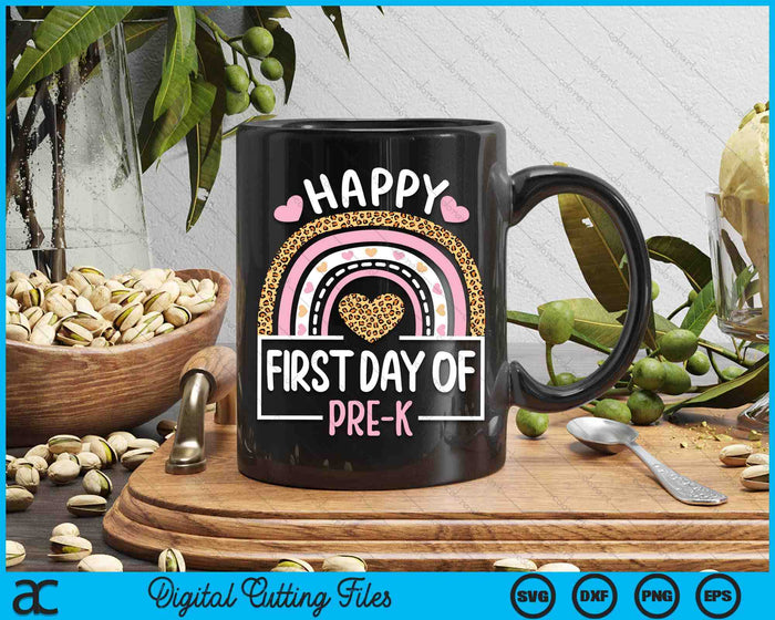 First Day Of Pre-K Funny Back To School Leopard Teach SVG PNG Digital Cutting Files First Day Of Pre-K Funny Back To School Leopard Teach SVG PNG Digital Cutting Files
