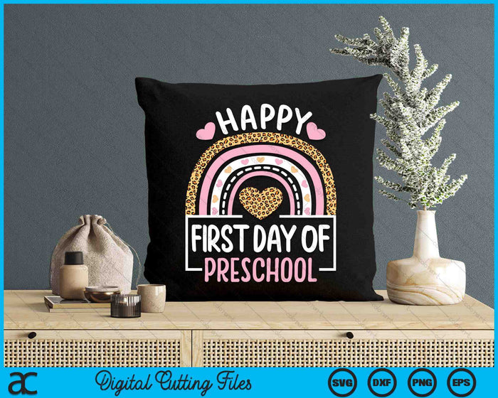 First Day Of Preschool Funny Back To School Leopard Teach SVG PNG Digital Cutting Files First Day Of Preschool Funny Back To School Leopard Teach SVG PNG Digital Cutting Files