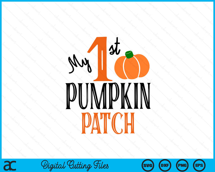 Primer parche de calabaza Halloween SVG PNG archivos de corte digital Primer parche de calabaza Halloween SVG PNG archivos de corte digital