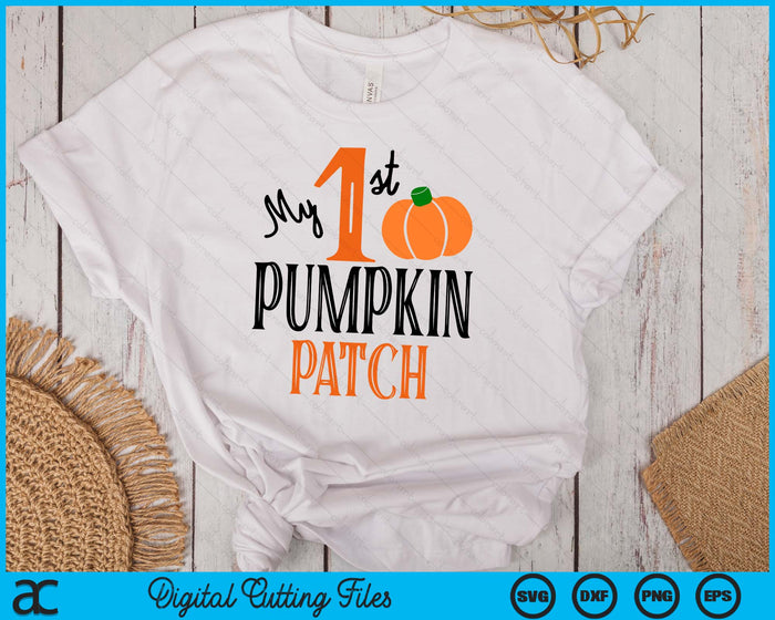 Primer parche de calabaza Halloween SVG PNG archivos de corte digital Primer parche de calabaza Halloween SVG PNG archivos de corte digital