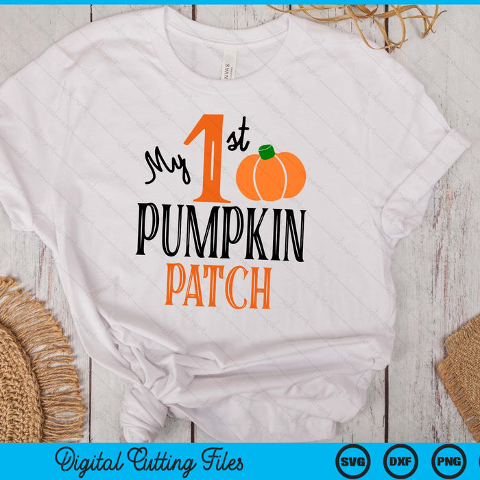 Primer parche de calabaza Halloween SVG PNG archivos de corte digital Primer parche de calabaza Halloween SVG PNG archivos de corte digital