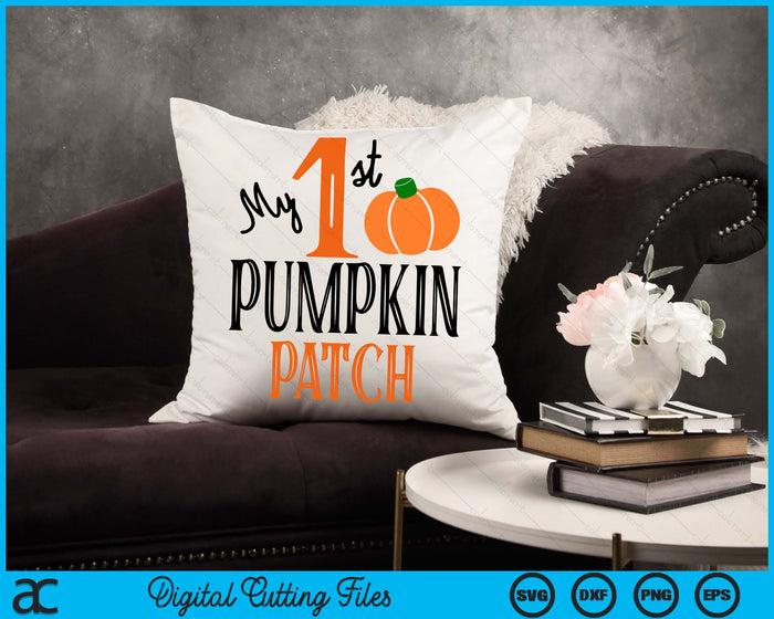 Primer parche de calabaza Halloween SVG PNG archivos de corte digital Primer parche de calabaza Halloween SVG PNG archivos de corte digital