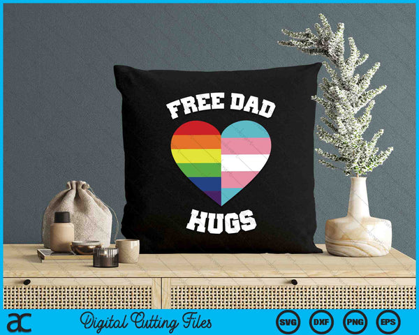 Free Dad Hugs LGBT Pride SVG PNG Digital Cutting Files