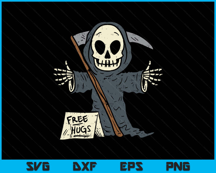 Free Hugs Grim Reaper Funny Pun Scary Halloween Costume Boys SVG PNG Digital Printable Files Free Hugs Grim Reaper Funny Pun Scary Halloween Costume Boys SVG PNG Digital Printable Files