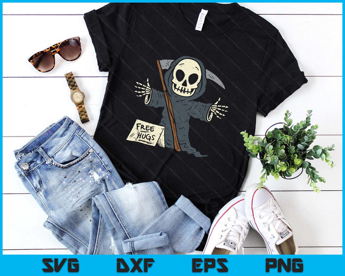 Free Hugs Grim Reaper Funny Pun Scary Halloween Costume Boys SVG PNG Digital Printable Files Free Hugs Grim Reaper Funny Pun Scary Halloween Costume Boys SVG PNG Digital Printable Files