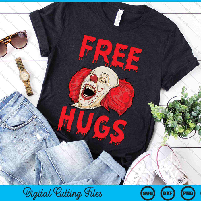 Free Hugs Halloween Evil Killer Scary Clown Horror SVG PNG Digital Cutting Files Free Hugs Halloween Evil Killer Scary Clown Horror SVG PNG Digital Cutting Files