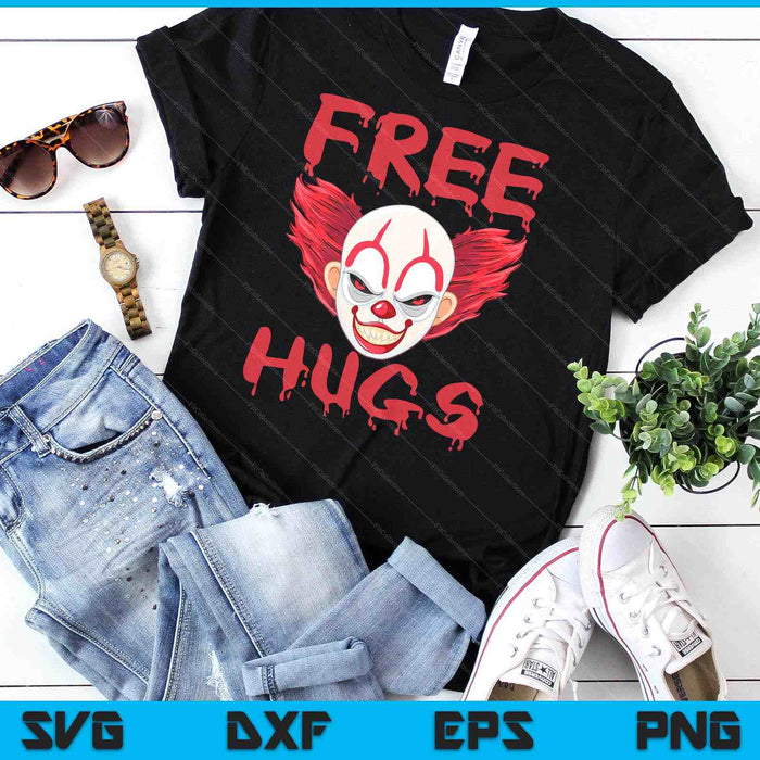 Free Hugs Halloween Evil Killer Scary Clown Horror Gift SVG PNG Digital Cutting Files Free Hugs Halloween Evil Killer Scary Clown Horror Gift SVG PNG Digital Cutting Files
