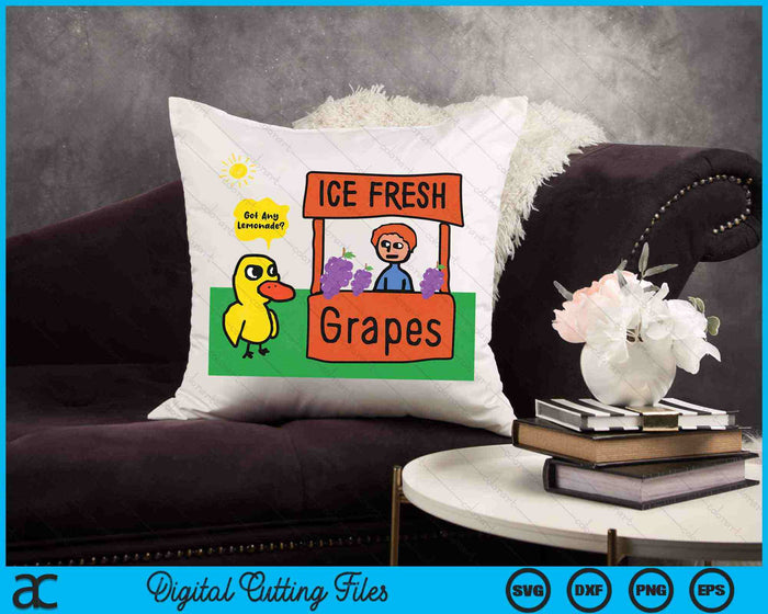 Fresh Grapes Got Any Ice Lemonade Stand Funny Cute Duck SVG PNG Digital Cutting Files Fresh Grapes Got Any Ice Lemonade Stand Funny Cute Duck SVG PNG Digital Cutting Files