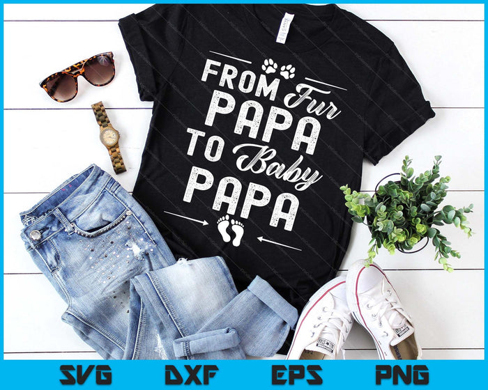 From Fur Papa To Baby Papa - Dog Papa Pregnancy SVG PNG Digital Cutting Files From Fur Papa To Baby Papa - Dog Papa Pregnancy SVG PNG Digital Cutting Files