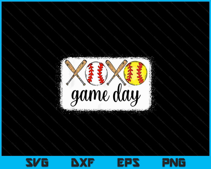 Softball And Baseball Game Day SVG PNG Digital Printable Files Softball And Baseball Game Day SVG PNG Digital Printable Files