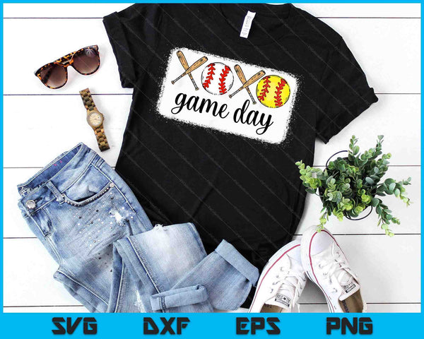 Softball And Baseball Game Day SVG PNG Digital Printable Files