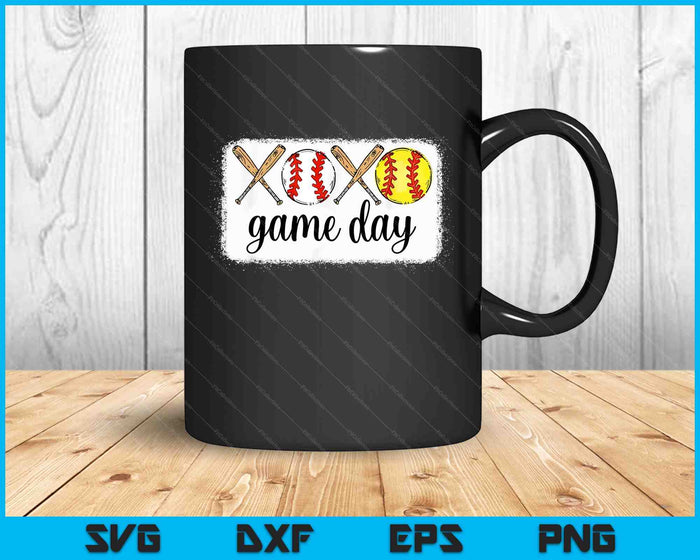 Softball And Baseball Game Day SVG PNG Digital Printable Files Softball And Baseball Game Day SVG PNG Digital Printable Files
