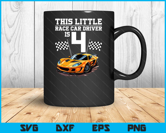 Funny 4th Birthday Gift Boys 4 Years Old Race Car Drivers SVG PNG Digital Cutting Files Funny 4th Birthday Gift Boys 4 Years Old Race Car Drivers SVG PNG Digital Cutting Files