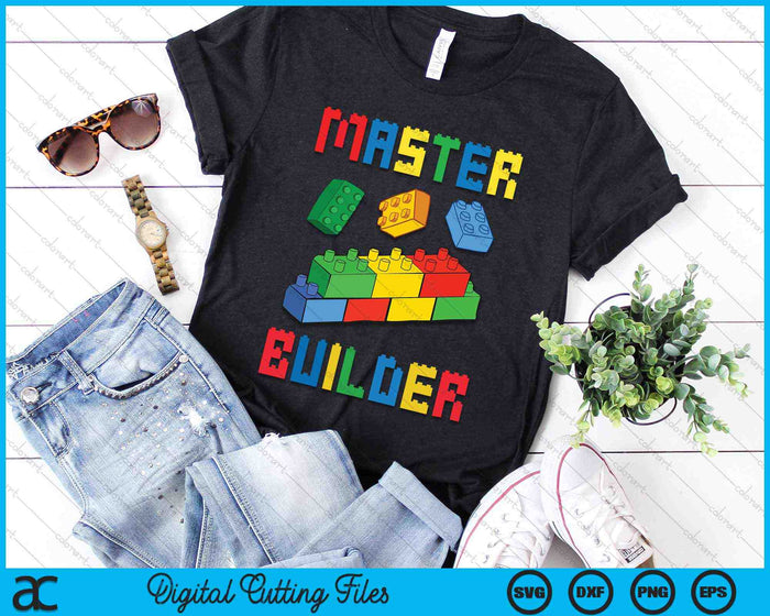 Funny Blocks Building Master Builder SVG PNG Digital Cutting Files Funny Blocks Building Master Builder SVG PNG Digital Cutting Files