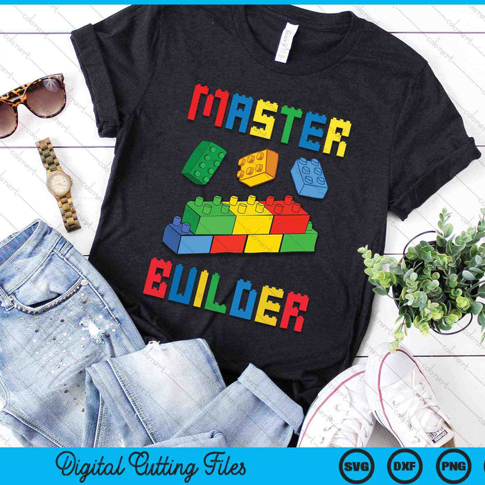 Funny Blocks Building Master Builder SVG PNG Digital Cutting Files Funny Blocks Building Master Builder SVG PNG Digital Cutting Files