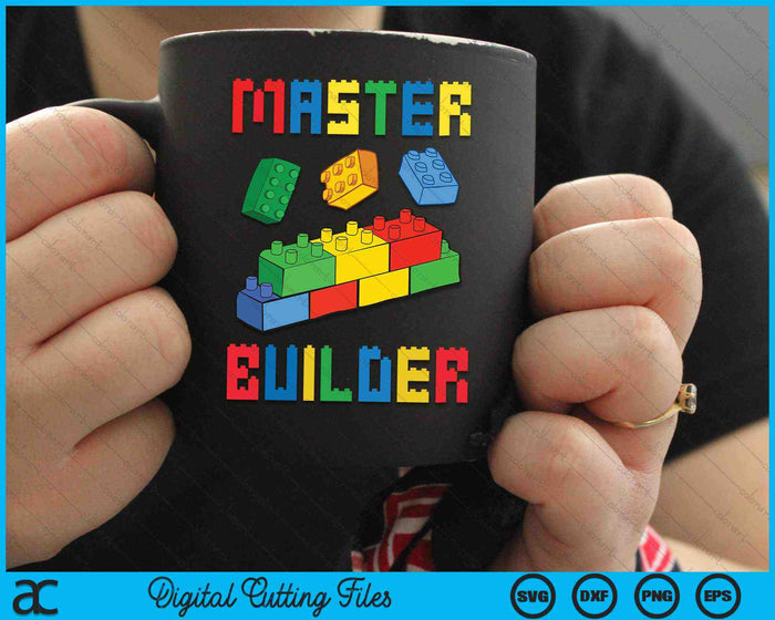 Funny Blocks Building Master Builder SVG PNG Digital Cutting Files Funny Blocks Building Master Builder SVG PNG Digital Cutting Files
