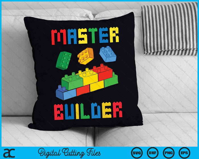 Funny Blocks Building Master Builder SVG PNG Digital Cutting Files Funny Blocks Building Master Builder SVG PNG Digital Cutting Files
