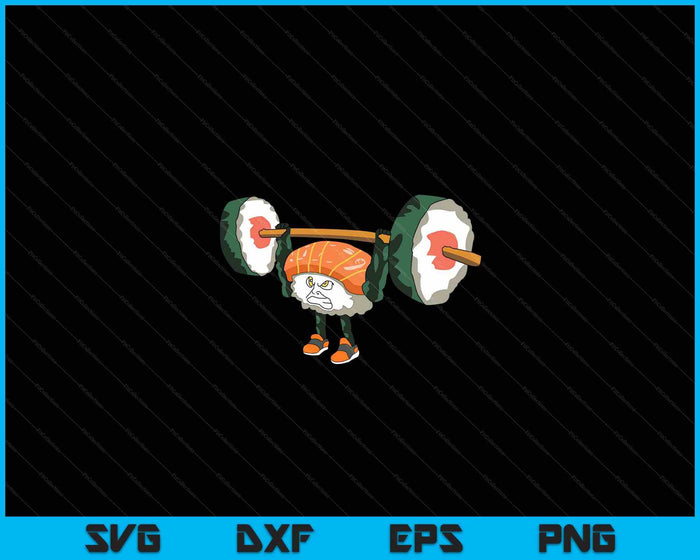 Funny Bodybuilder Sushi Lifting Weights Gift SVG PNG Digital Cutting Files Funny Bodybuilder Sushi Lifting Weights Gift SVG PNG Digital Cutting Files