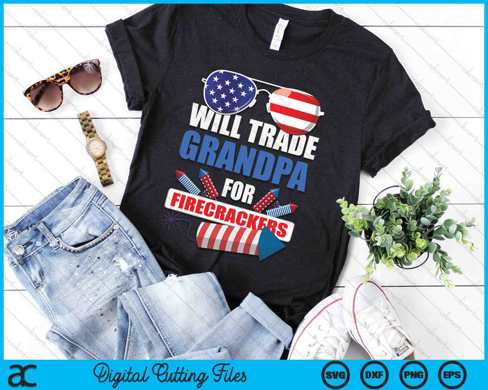 Boys 4th Of July Kids Trade Grandpa For Firecrackers SVG PNG Digital Cutting Files Boys 4th Of July Kids Trade Grandpa For Firecrackers SVG PNG Digital Cutting Files