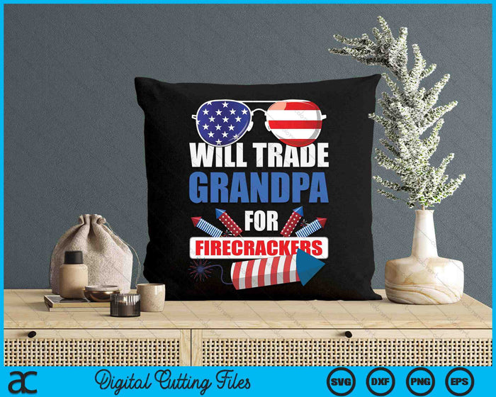 Boys 4th Of July Kids Trade Grandpa For Firecrackers SVG PNG Digital Cutting Files Boys 4th Of July Kids Trade Grandpa For Firecrackers SVG PNG Digital Cutting Files