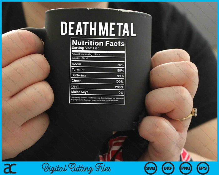 Funny Brutal Death Metal Nutrition Facts Concert SVG PNG Digital Cutting Files Funny Brutal Death Metal Nutrition Facts Concert SVG PNG Digital Cutting Files