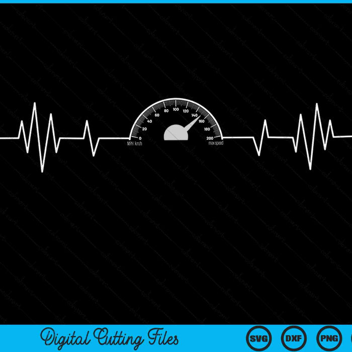 Funny Car Speedometer Auto Mechanic Guys Heartbeat SVG PNG Digital Cutting File