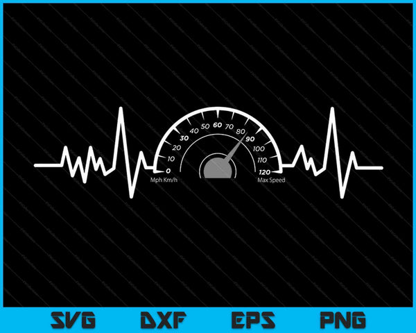 Funny Car Speedometer Auto Mechanic Guys Heartbeat Gift SVG PNG Digital Cutting Files